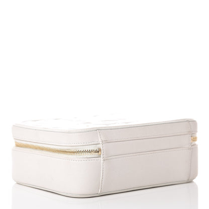 Chanel Caviar Quilted Medium CC Filigree Vanity Case White 4 of 13