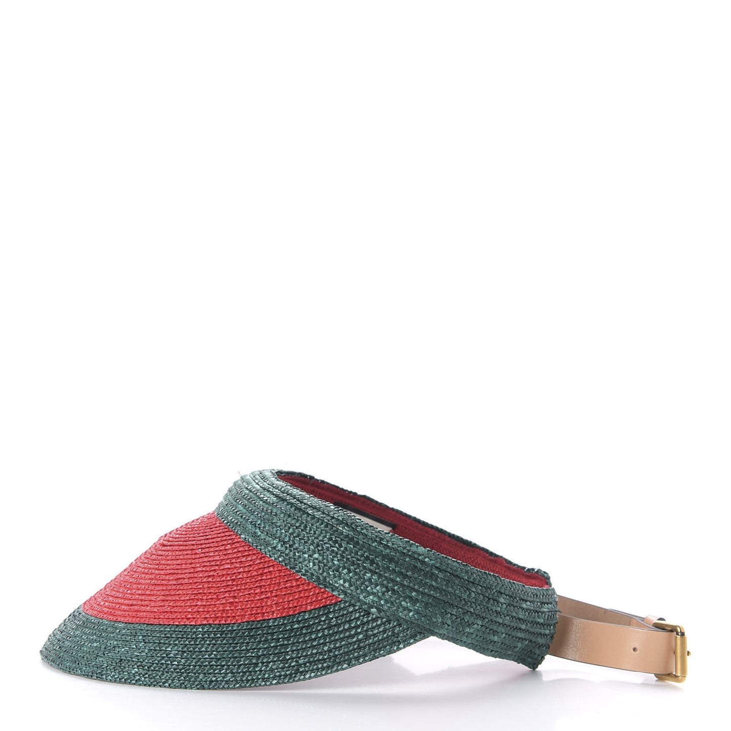 Raffia Web Visor L Green Red
