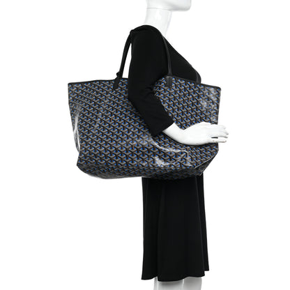 Goyard Goyardine Saint Louis Claire Voie GM Black Sky Blue 2 of 9
