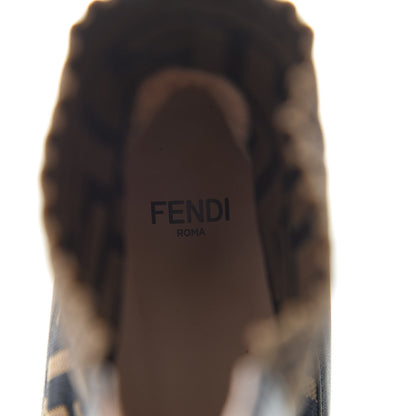 Fendi Nappa Microfiber Fabric FF Rockoko Sock Boots 39 Ebano Tobacco Black 7 of 8