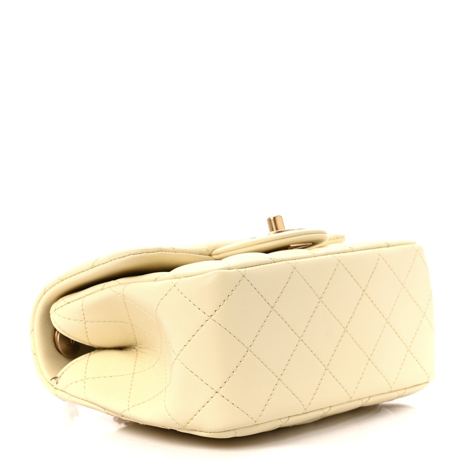 Chanel Lambskin Quilted Mini Sweet Camellia Flap Light Yellow 4 of 12