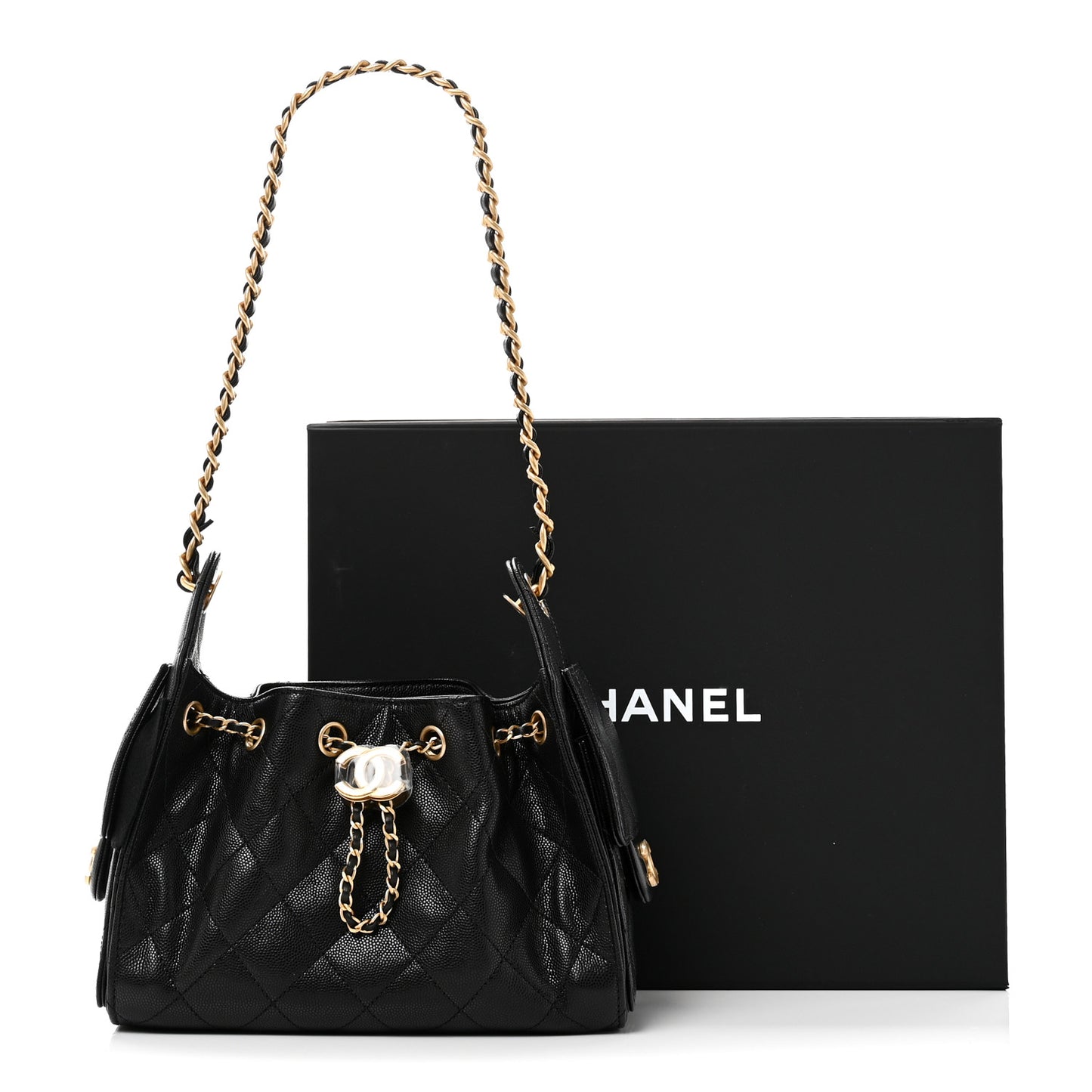 Caviar Quilted Mini Chanel 25 Handbag Black
