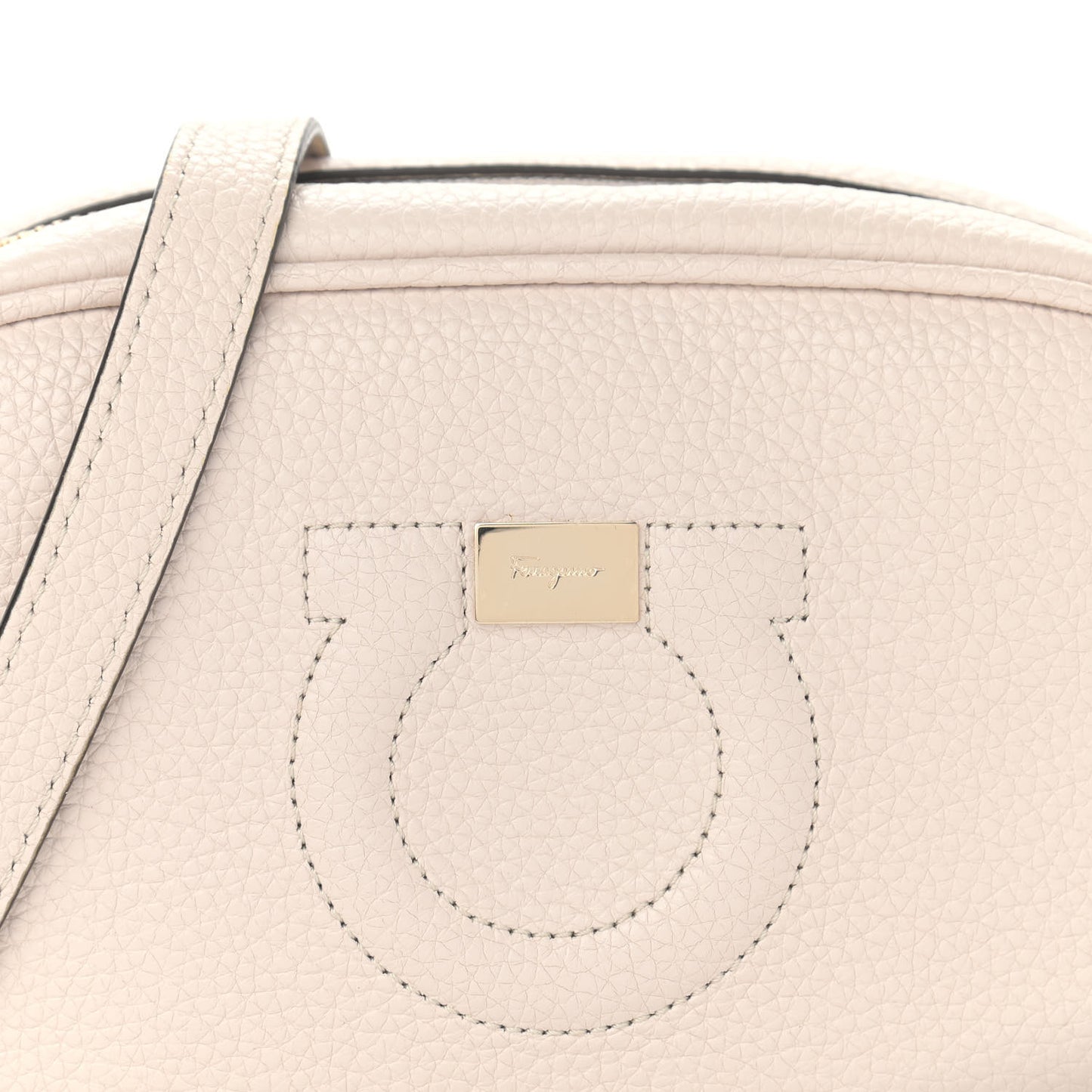 Calfskin City Goncho Crossbody Camera Bag Ivory