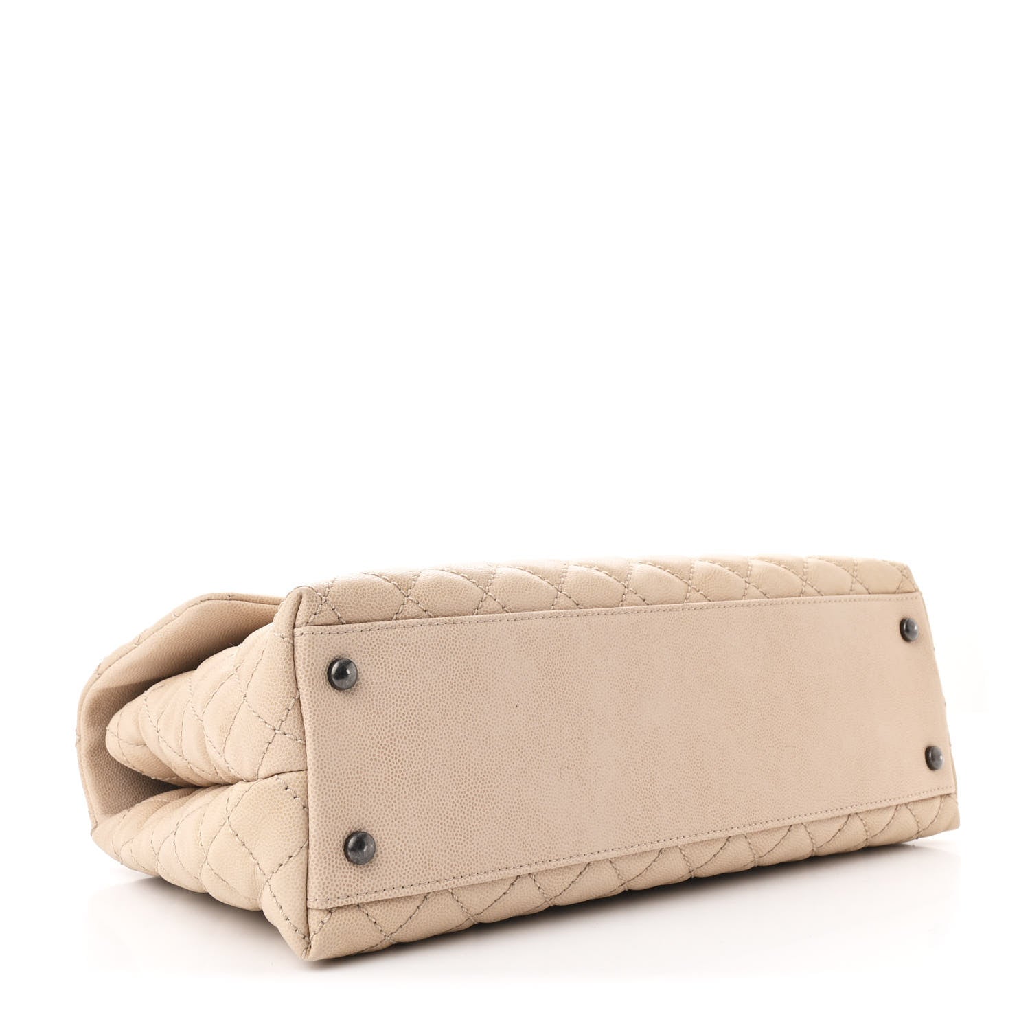 Chanel Caviar Quilted Small Coco Handle Flap Light Beige 4 of 11