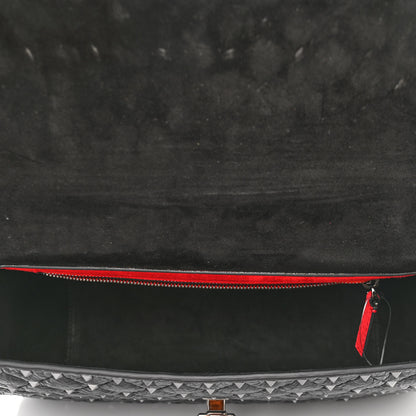 Valentino Garavani Craquele Nappa Large Rockstud Spike Shoulder Bag Black 5 of 9