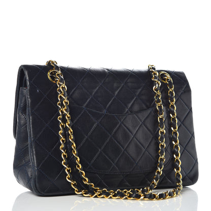 Chanel Lambskin Quilted Medium Double Flap Navy 3 of 15