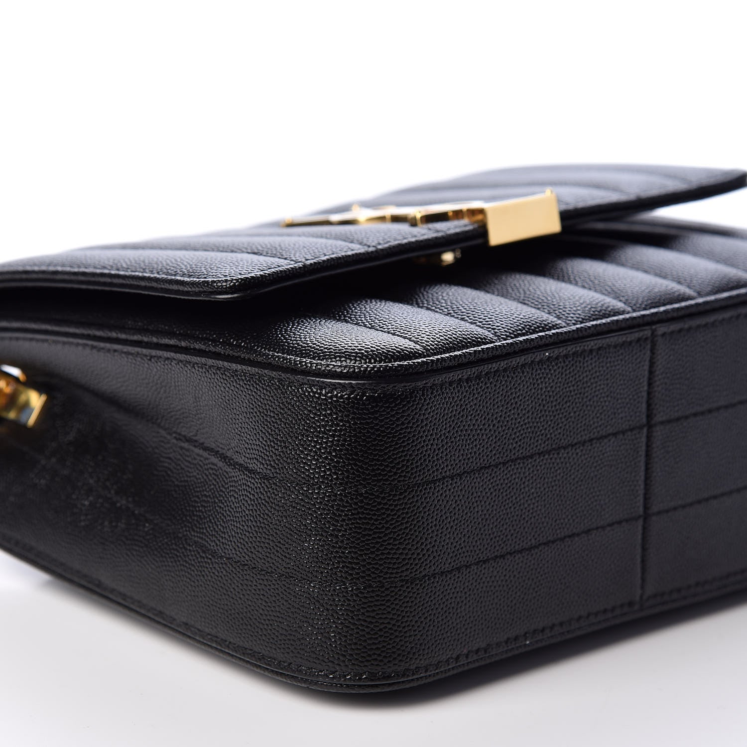 Saint Laurent Grain De Poudre Matelasse Monogram Medium Vicky Chain Bag Black 9 of 9