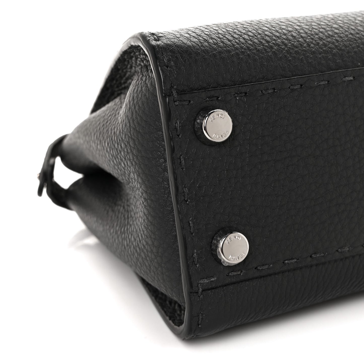 Cuoio Romano Selleria Bi-Color Mini Peekaboo Iconic Satchel Asfalto Latte