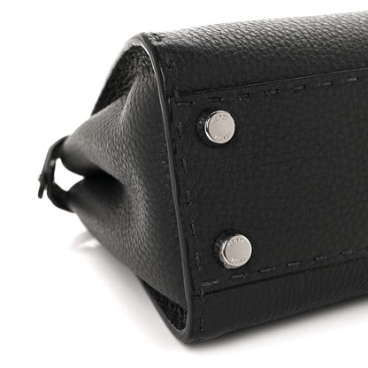 Fendi Cuoio Romano Selleria Bi-Color Mini Peekaboo Iconic Satchel Asfalto Latte 7 of 8