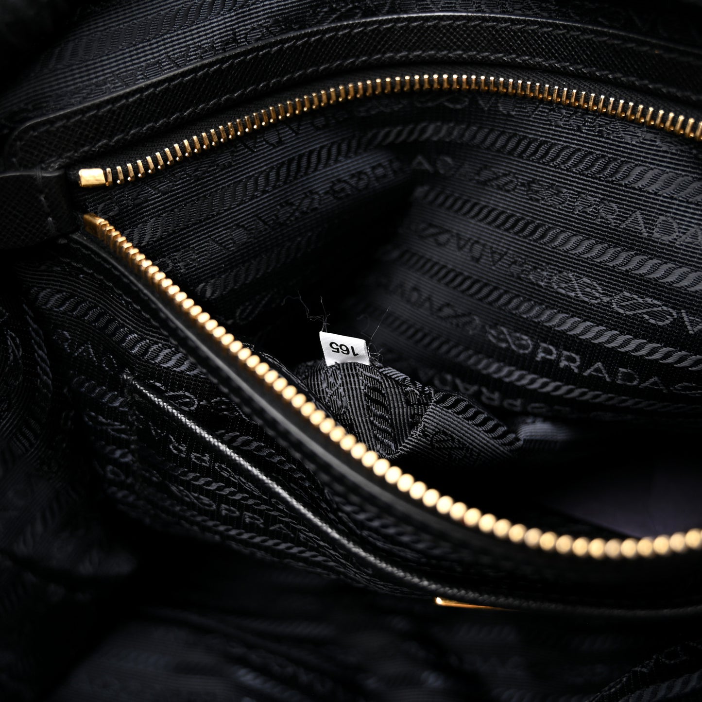 Saffiano Tessuto Nylon Shopping Tote Black