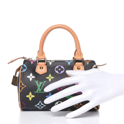 Louis Vuitton Monogram Multicolor Mini Sac HL Speedy Black 2 of 8
