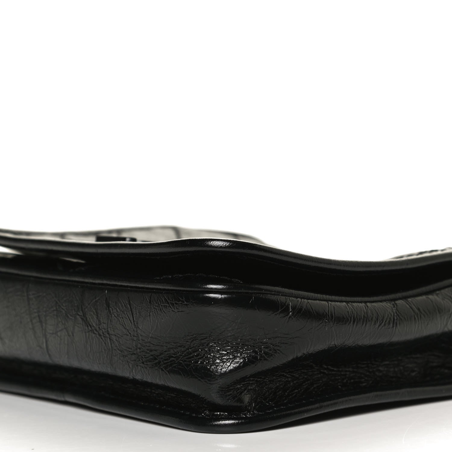 Saint Laurent Crinkled Calfskin Matelasse Monogram Niki Chain Wallet Black 11 of 11
