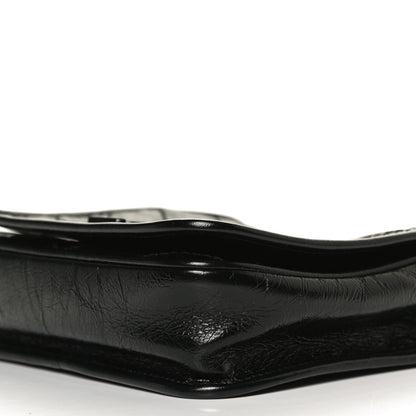 Saint Laurent Crinkled Calfskin Matelasse Monogram Niki Chain Wallet Black 11 of 11