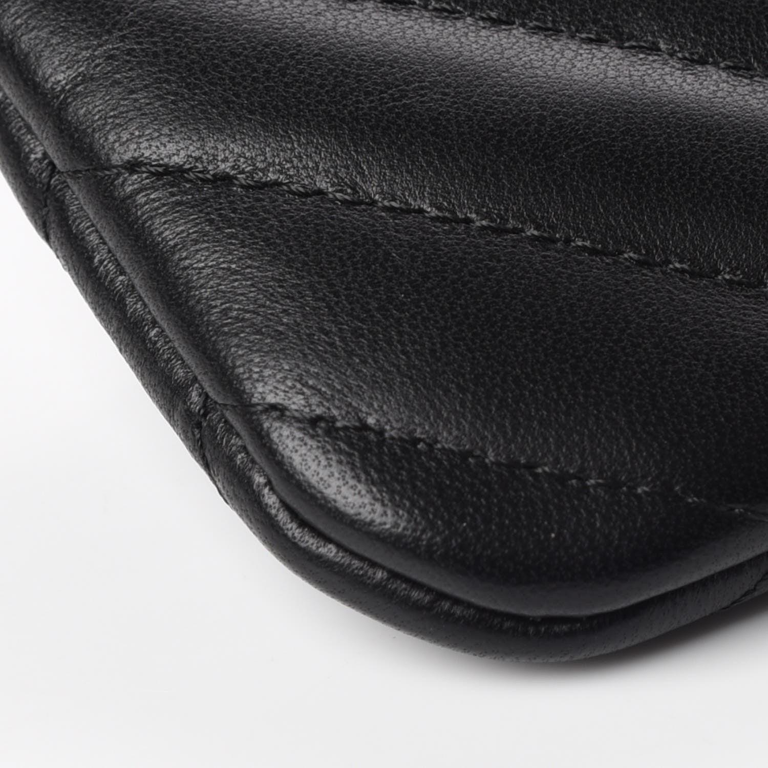 Chanel Lambskin Chevron Quilted Small Cosmetic Case Black 5 of 10