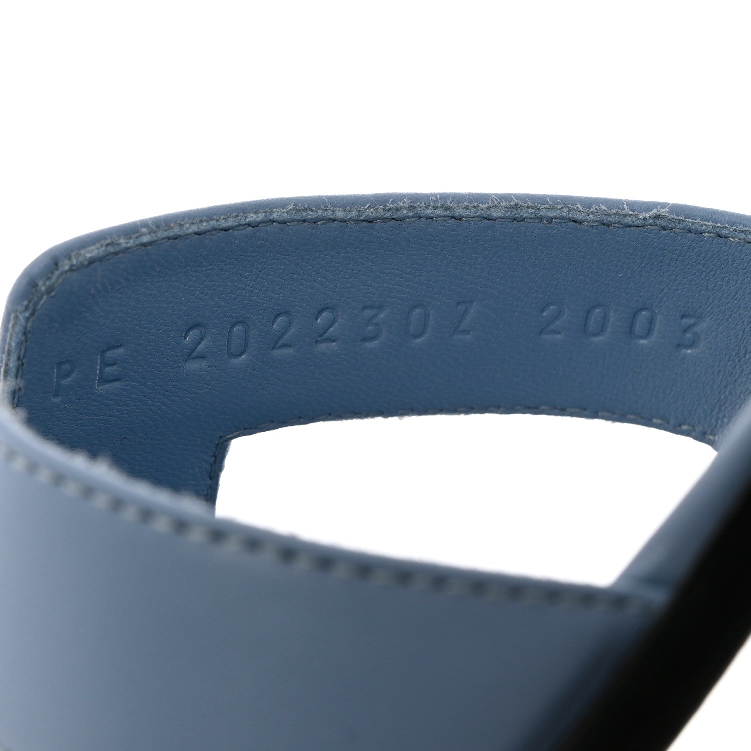 Hermes Box Calfskin Oran Sandals 36.5 Light Bleu 6 of 10