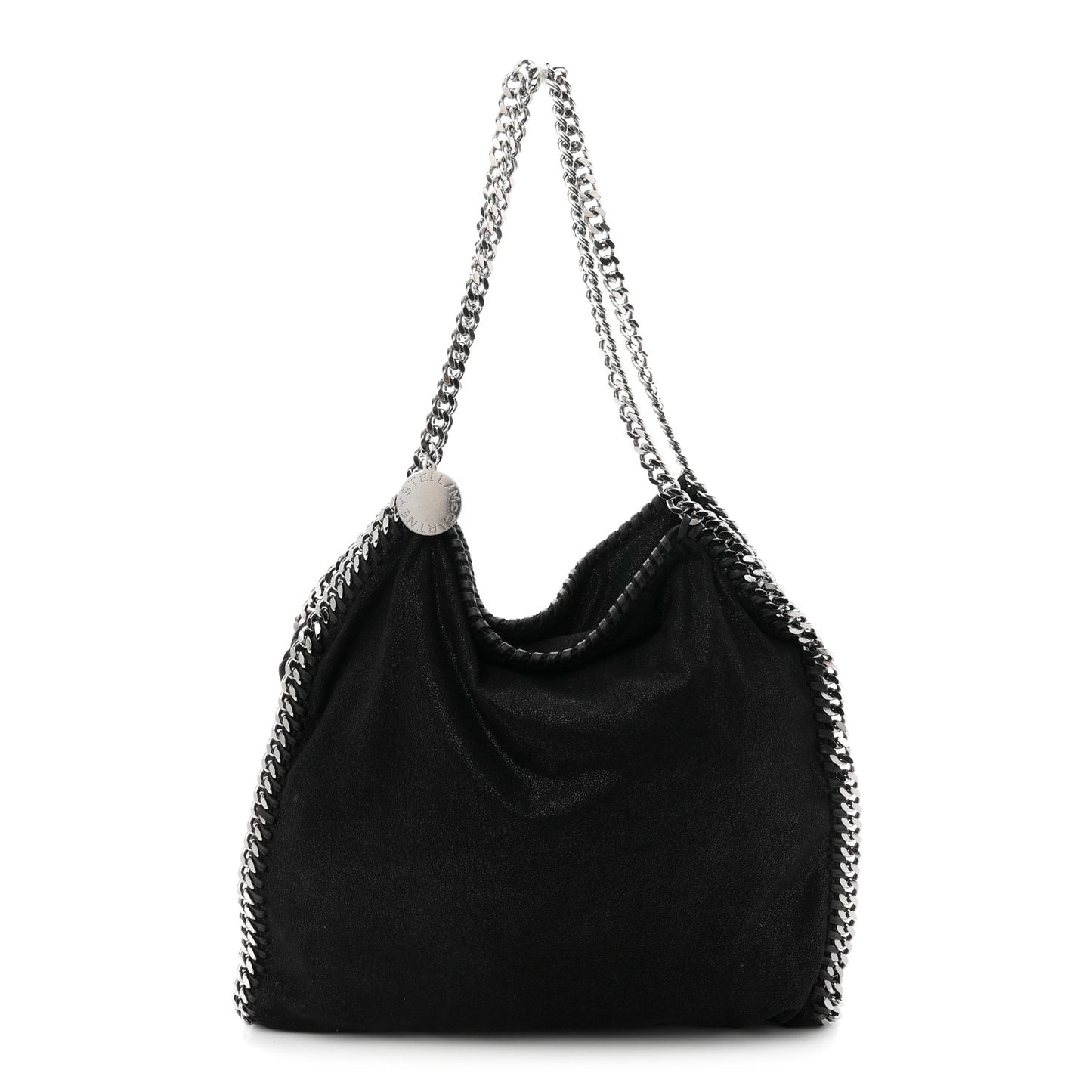 Shaggy Deer Small Falabella Fold Over Tote Black