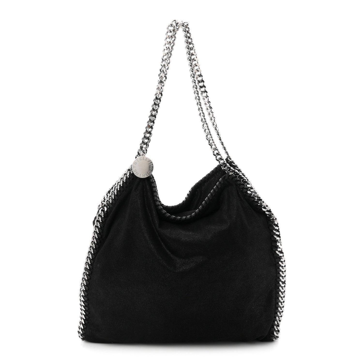 Stella McCartney Shaggy Deer Small Falabella Fold Over Tote Black 1 of 9