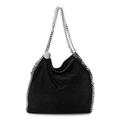 Stella McCartney Shaggy Deer Small Falabella Fold Over Tote Black 1 of 9