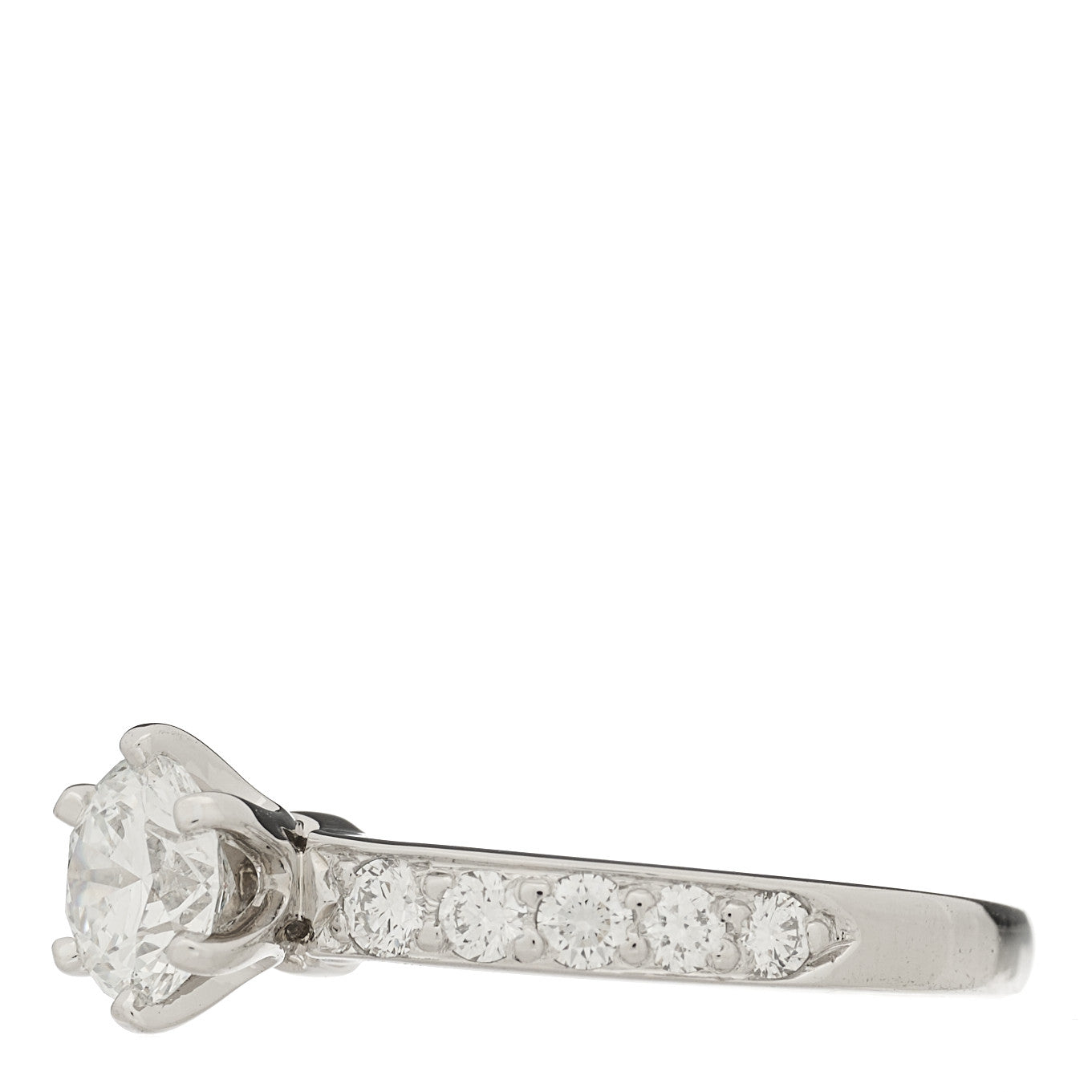 Tiffany Platinum Diamond .57ct Engagement Ring 46 3.75 3 of 6