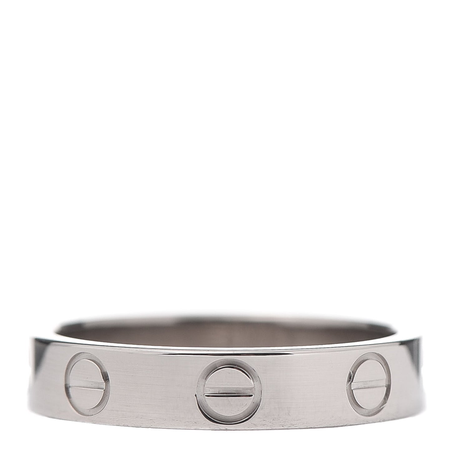 18K White Gold 3.5mm LOVE Wedding Band Ring 49 4.75