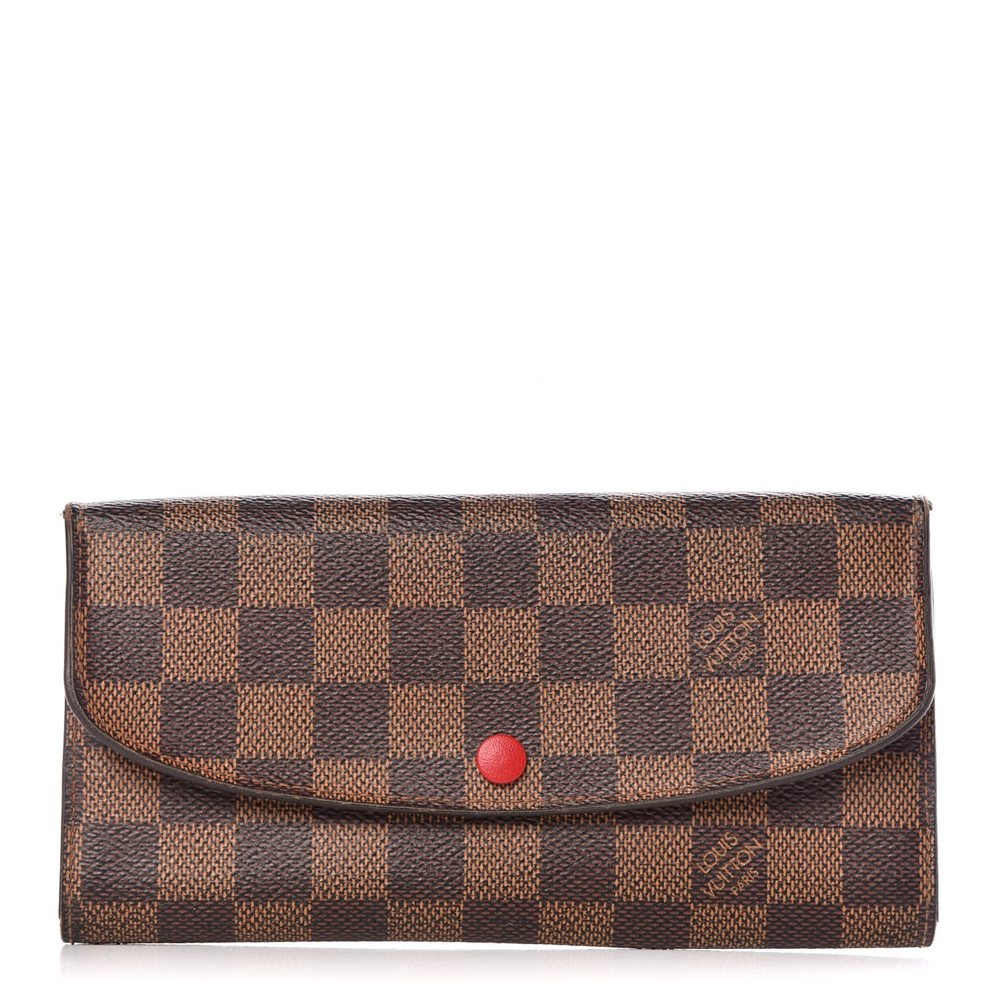 Damier Ebene Emilie Wallet Red