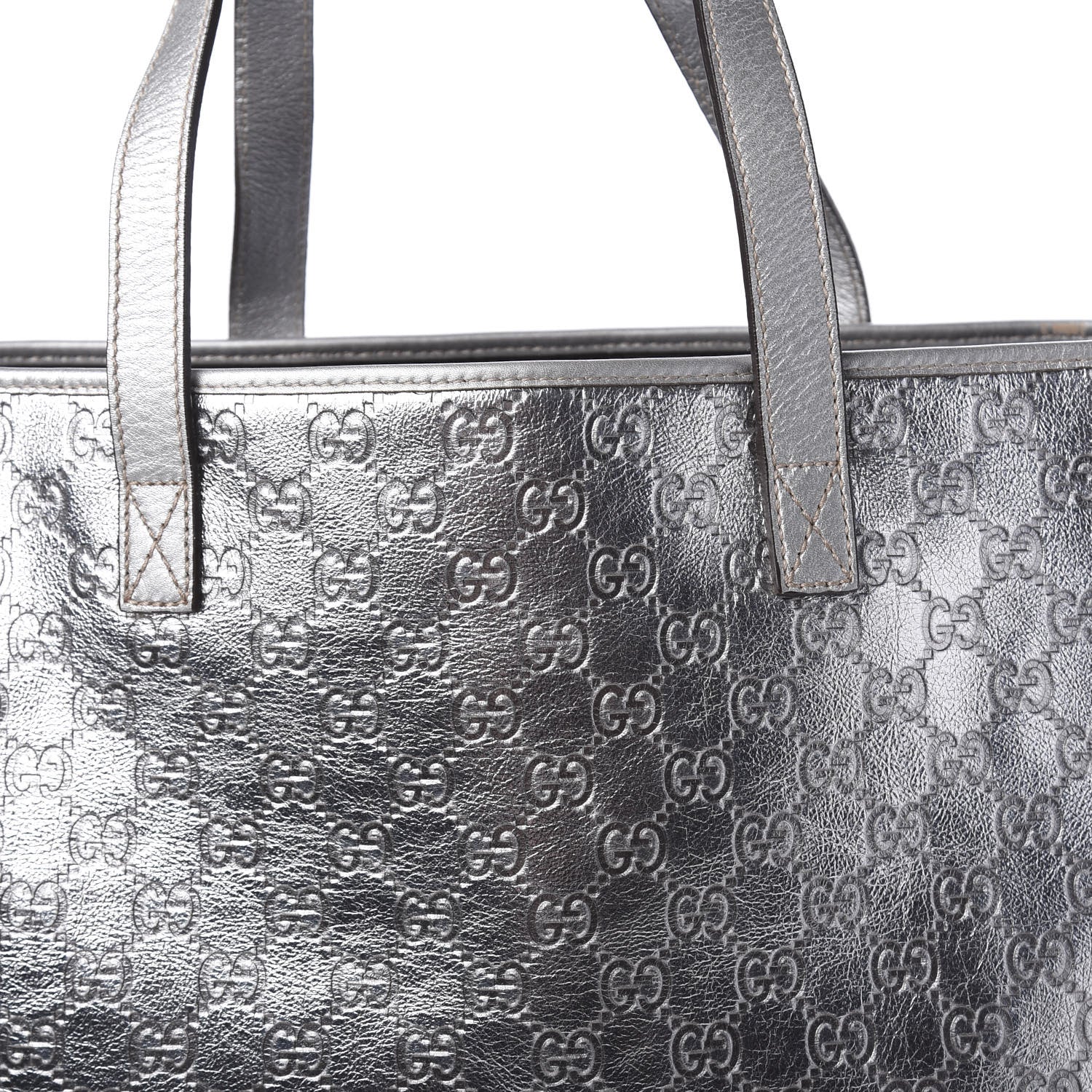Gucci Guccissima Large Tote Silver 8 of 13