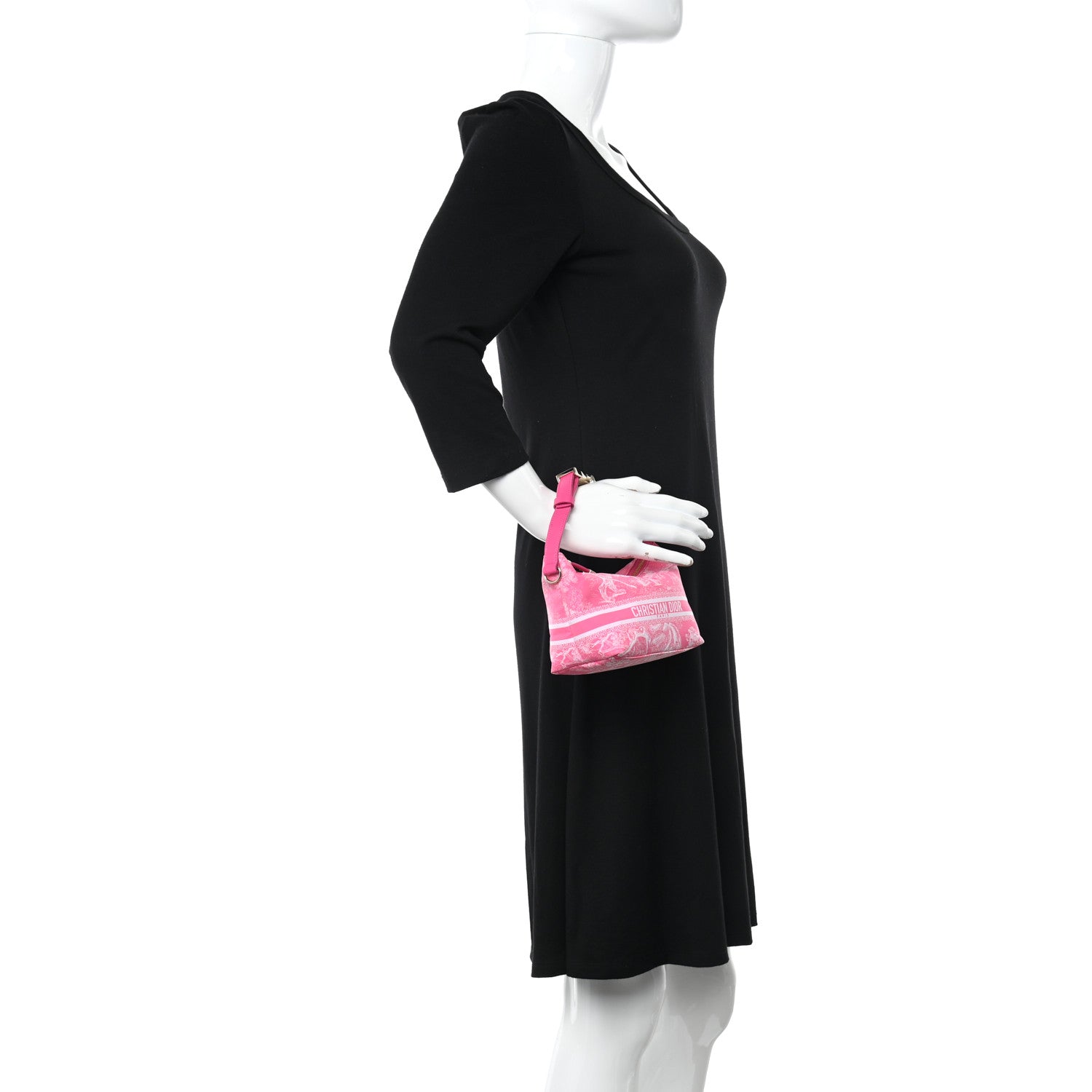 Christian Dior Canvas De Jouy Diortravel Nomad Pouch Pink 2 of 11