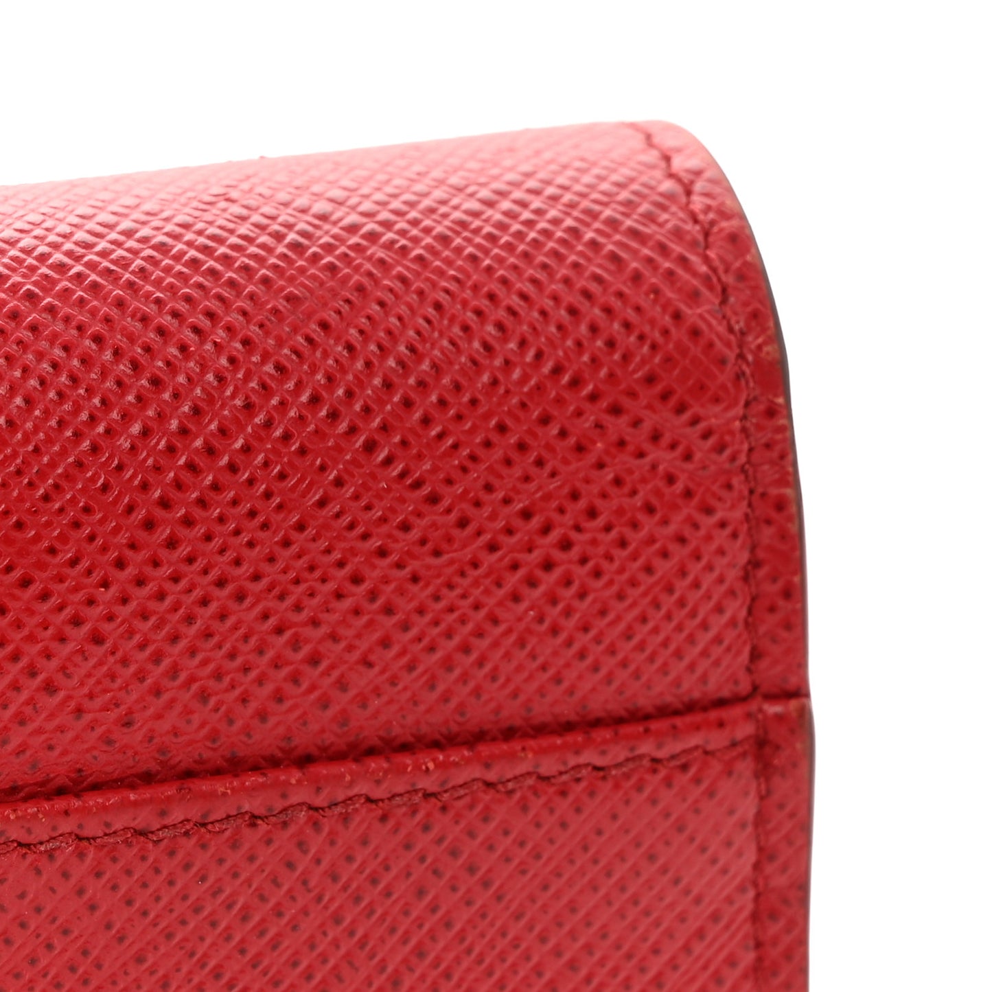 Saffiano Cahier Compact Flap Wallet Fuoco