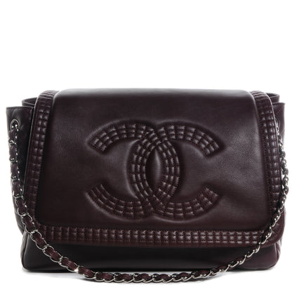 Chanel Calfskin Coco Bengal Accordion Flap Plum 1 of 8