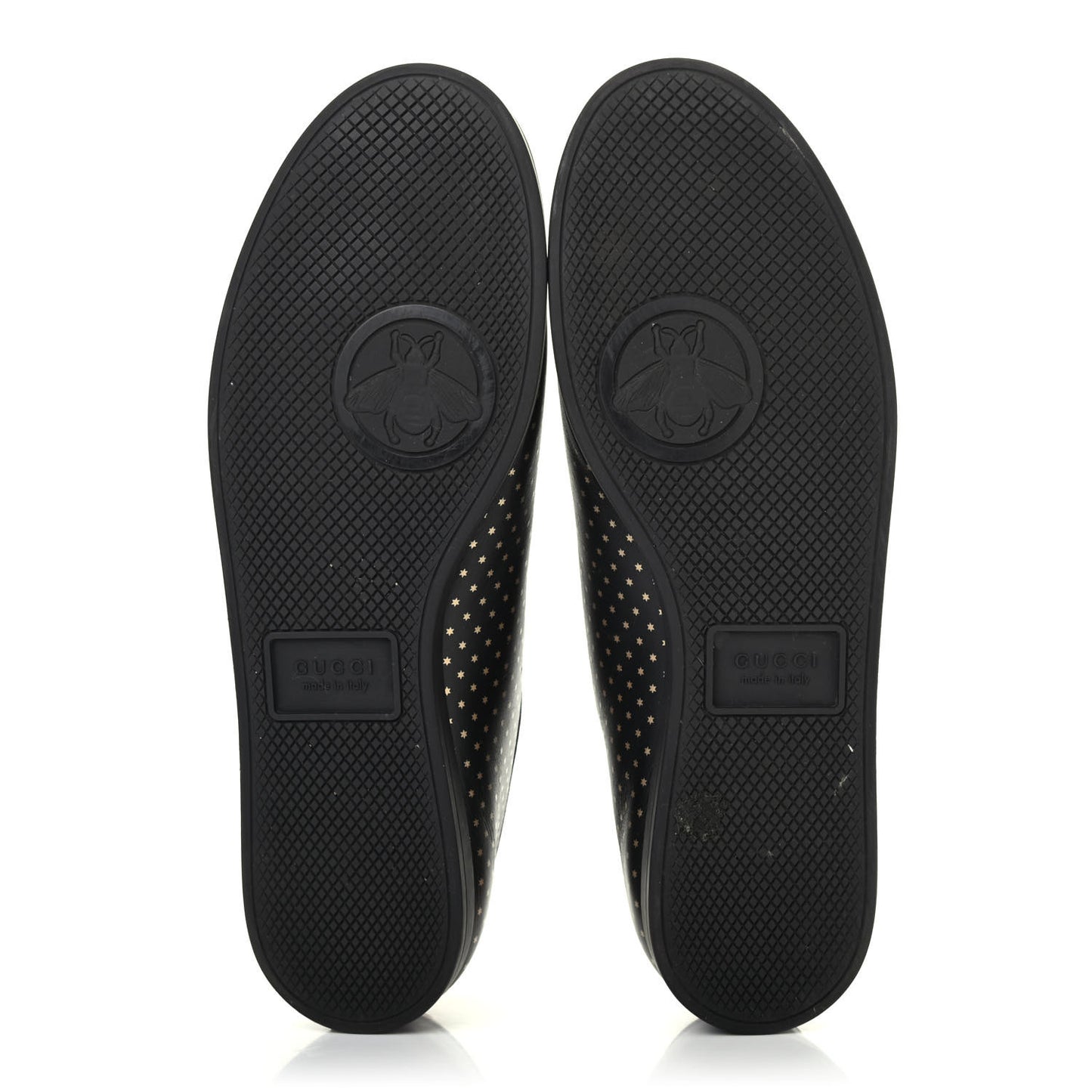 X SEGA Calfskin GUCCY Stars Mens Falacer Sneakers 12 Black