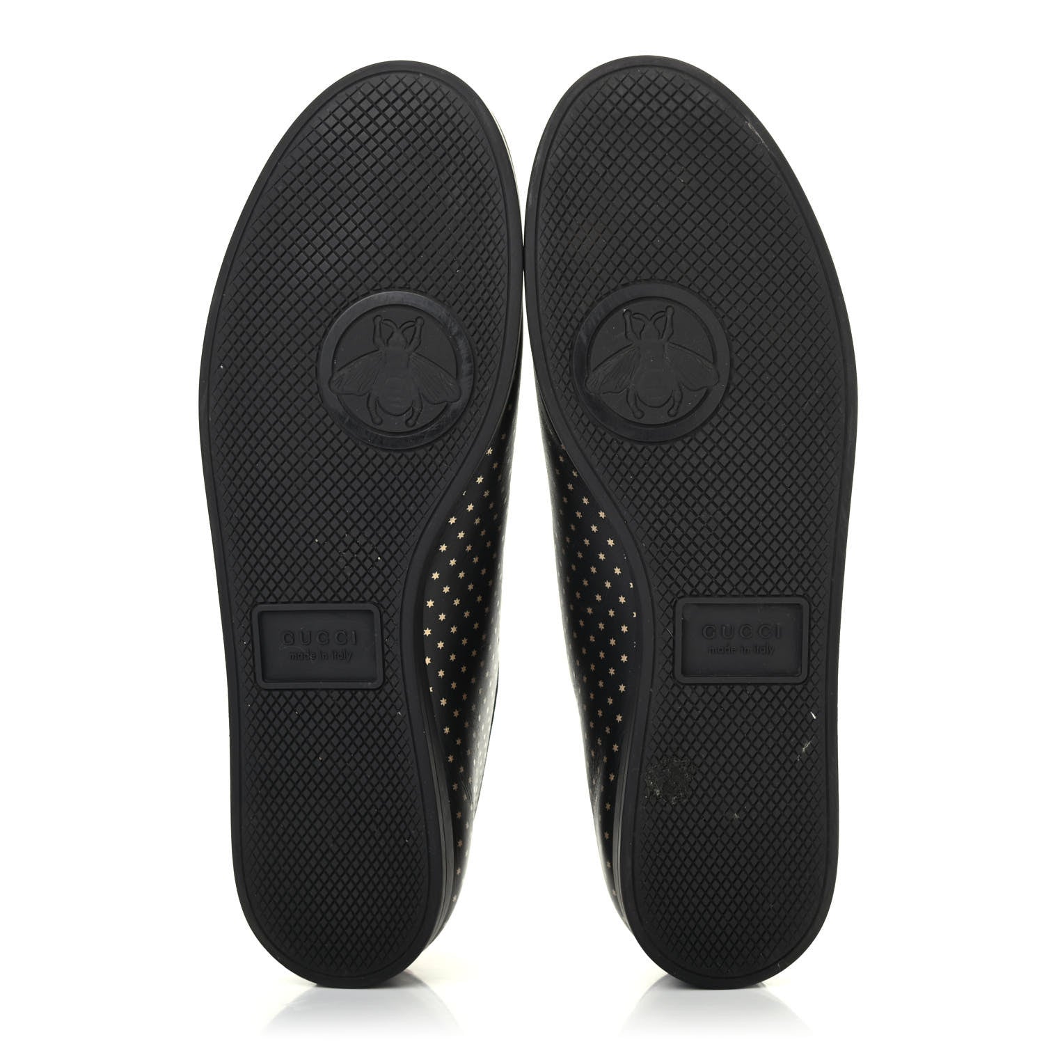 Gucci X SEGA Calfskin GUCCY Stars Mens Falacer Sneakers 12 Black 4 of 4