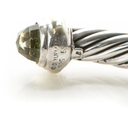 David Yurman Sterling Silver 14K Yellow Gold Lemon Citrine 7mm Cable Classics Bracelet 4 of 5
