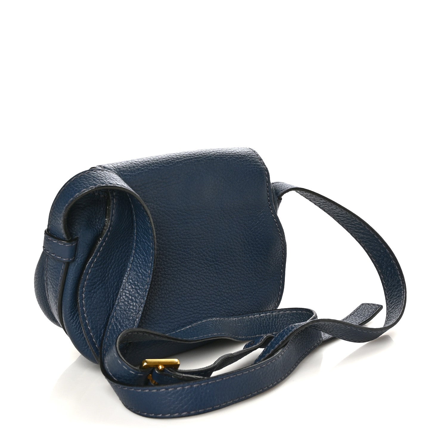 Chloe Calfskin Mini Marcie Round Crossbody Bag Royal Navy 5 of 15