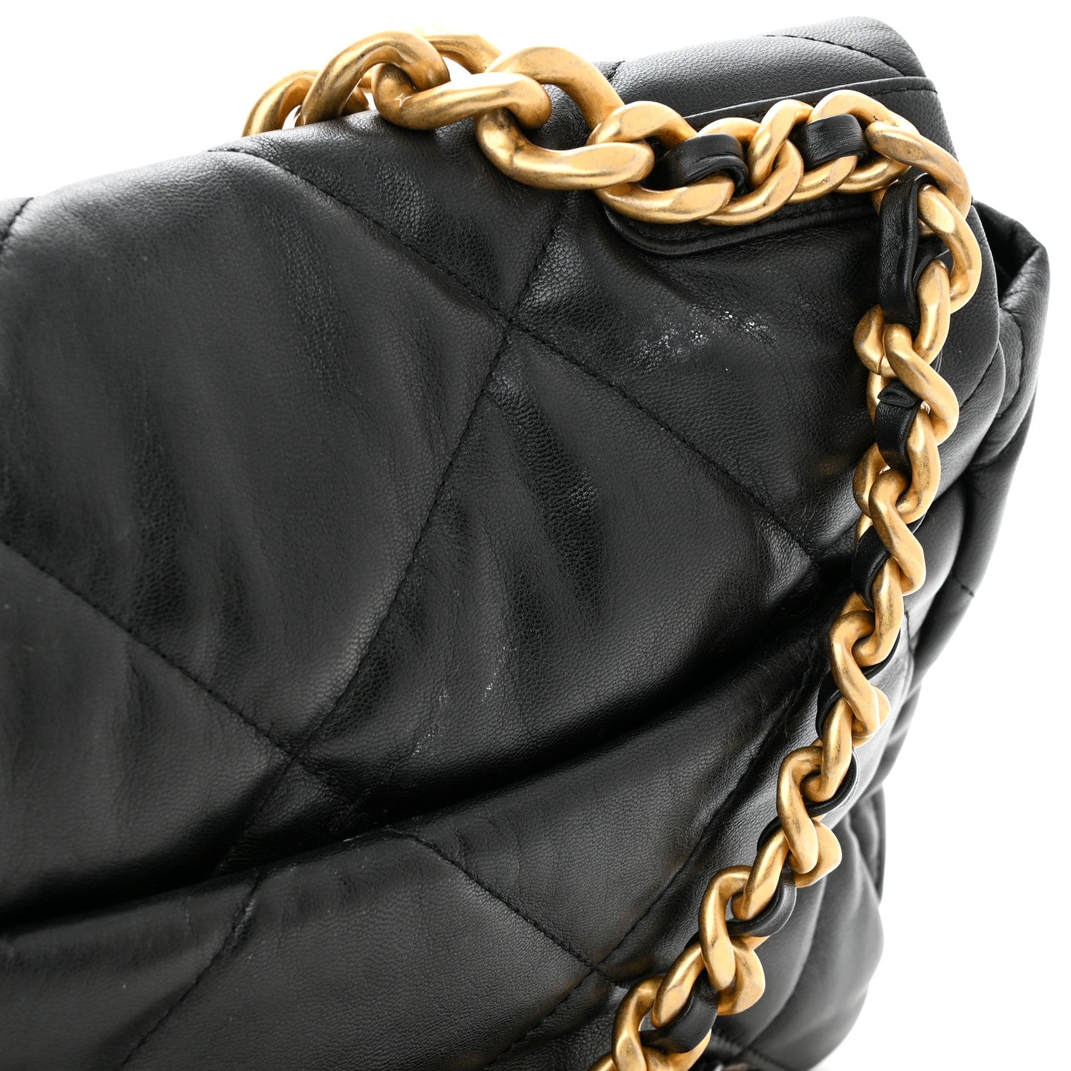 Chanel Goatskin Quilted Large Chanel 19 Flap Black 12 of 12