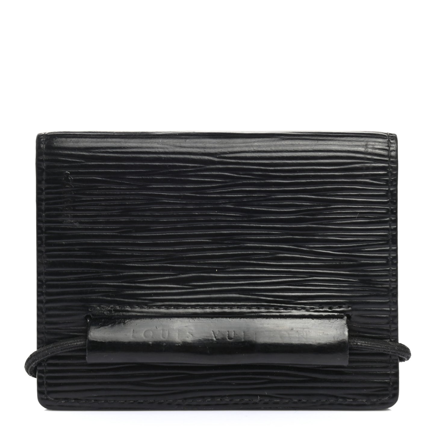 Epi Porte Monnaie Elastique Wallet Black