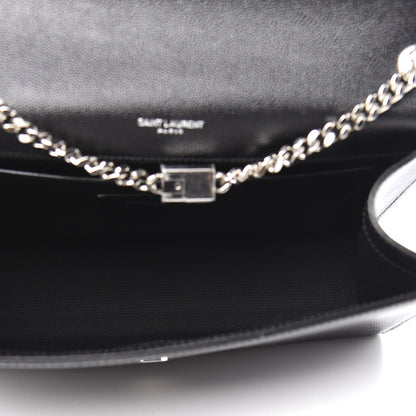 Saint Laurent Grain De Poudre Medium Classic Monogram Kate Satchel Black 5 of 10