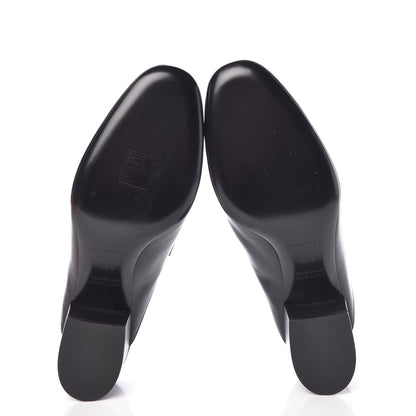 Hermes Goatskin Paradis Mules 38.5 Black 5 of 9