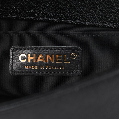 Chanel Caviar Chevron Quilted Small Boy Flap Black 6 of 10