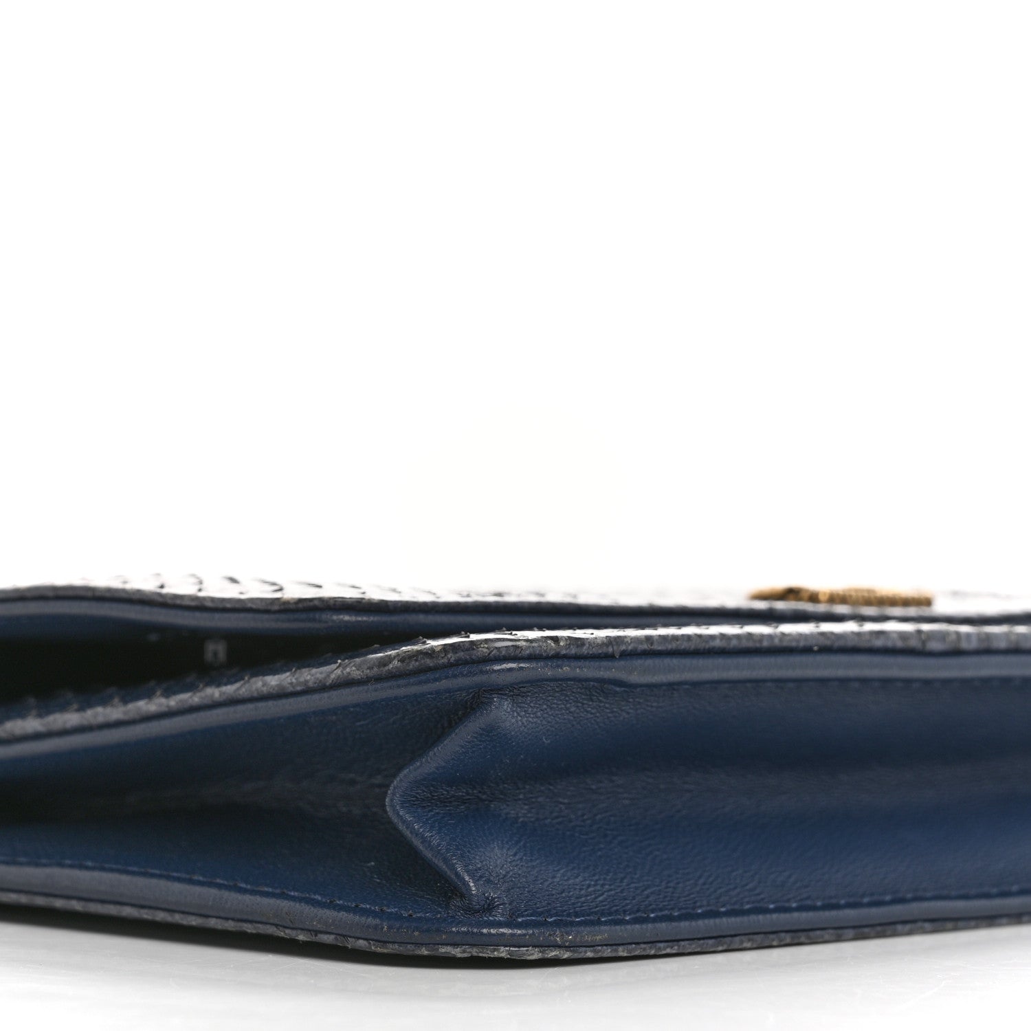 Chanel Snakeskin Wallet On Chain WOC Blue 1759084 – FASHIONPHILE