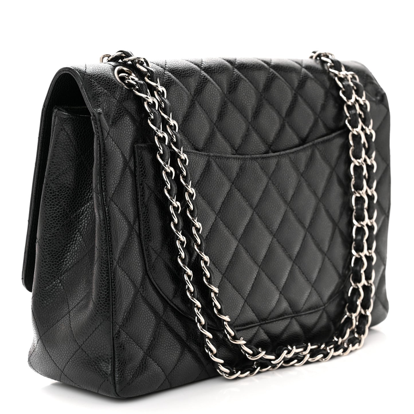 Caviar Quilted Maxi Single Flap Black