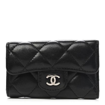 Chanel Lambskin Quilted 6 Key Holder Black 1 of 7