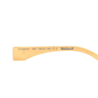 Fendi Acetate Metal Fendigraphy Shield Sunglasses FE 40067U Brown Gold 6 of 7