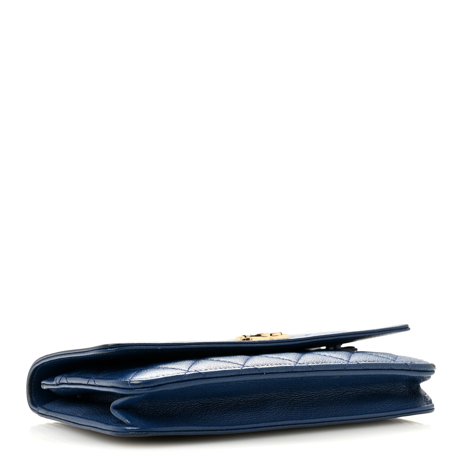 Chanel Caviar Quilted Boy Wallet On Chain WOC Dark Blue 4 of 15