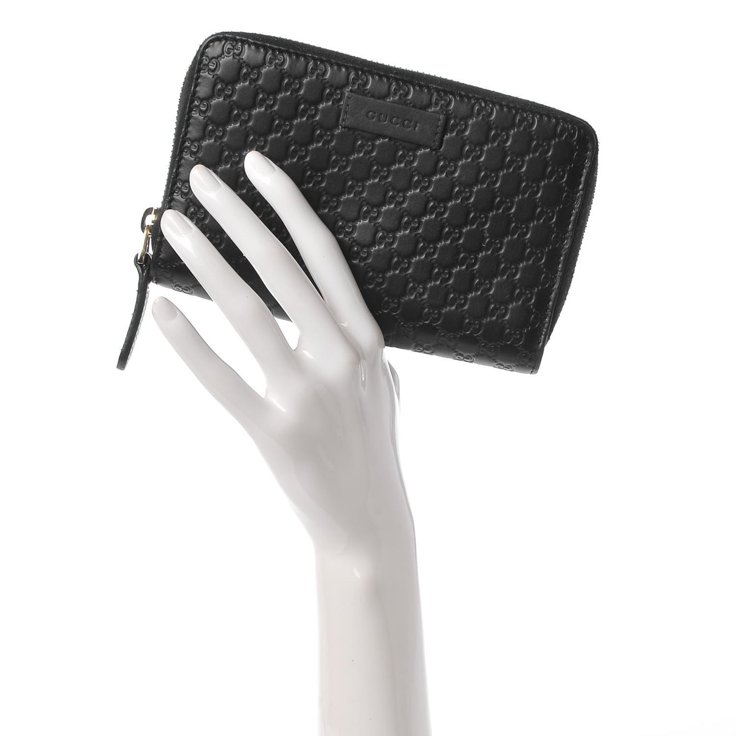 Soft Microguccissima Zip Around Organizer Wallet Black