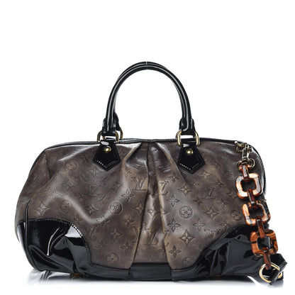Louis Vuitton Cuir Patent Embossed Monogram Stephen Bag Grey 1 of 18
