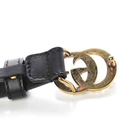 Gucci Calfskin Pearl Double G 20mm Belt 100 40 Black Cream 7 of 7