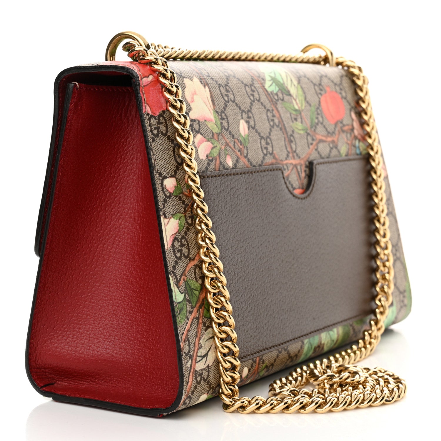 Gucci GG Supreme Monogram Tian Medium Padlock Shoulder Bag Beige Multicolor New Acero 3 of 16