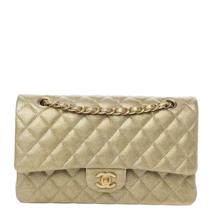 Chanel Metallic Caviar Quilted Medium Double Flap Gold 1 of 10