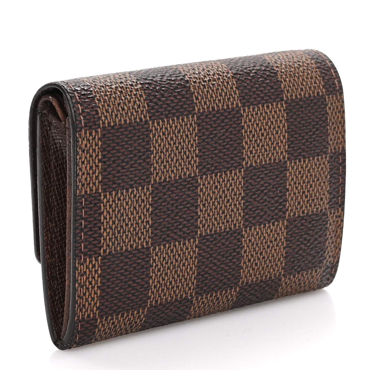 Damier Ebene Porte-Monnaie Plat Coin Purse Brown