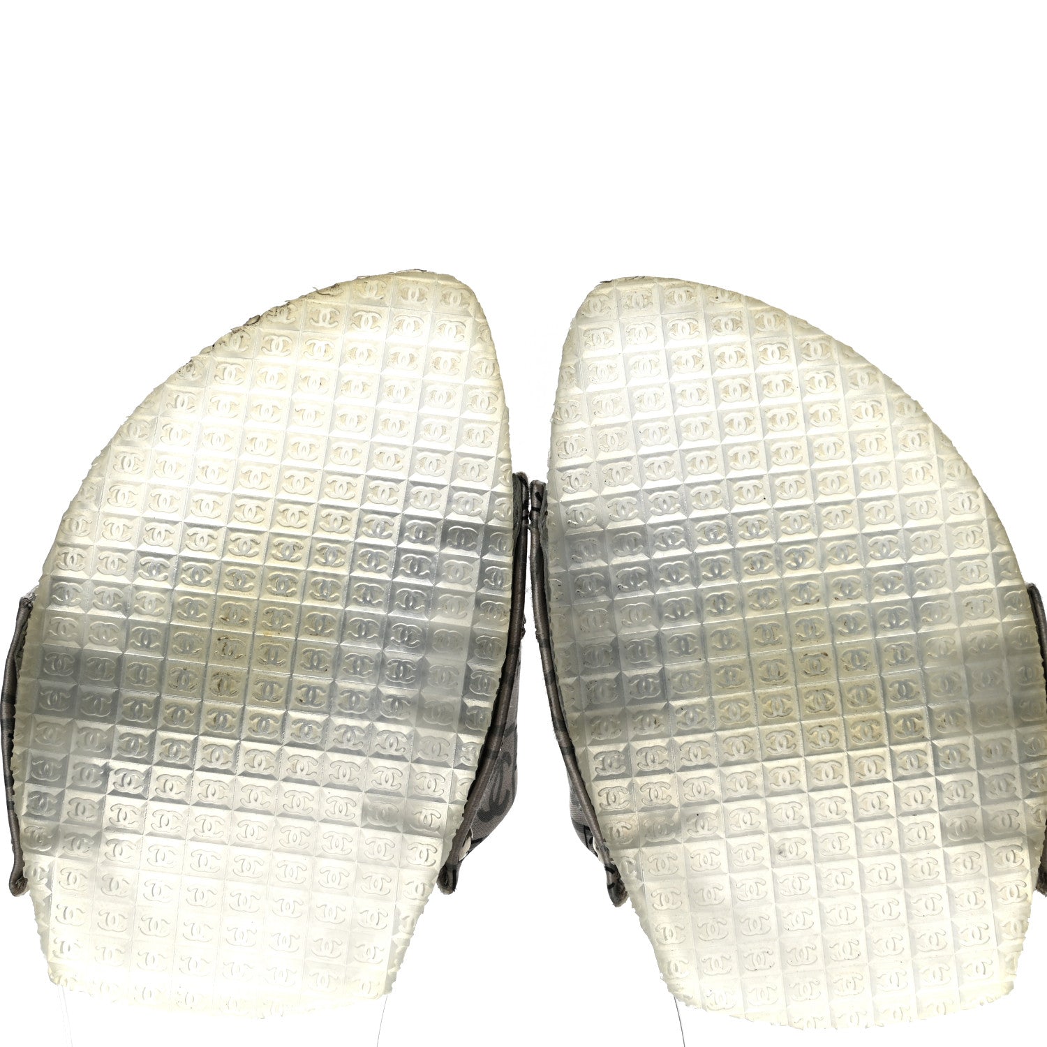Chanel PVC Transparent Satin CC Logo Sport Slide Sandal 36 White Silver 6 of 9